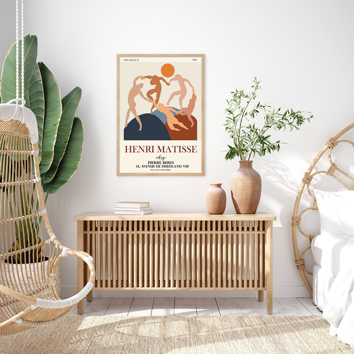 Henri Matisse Dancing Canvas Print with Wooden Frame - 40x60cm Wall Art