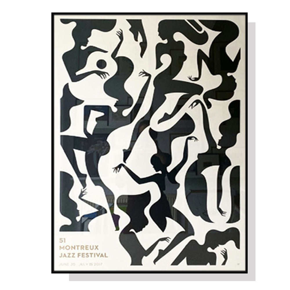 Jazz Festival Canvas Art Print with Black Frame - 40cm x 60cm