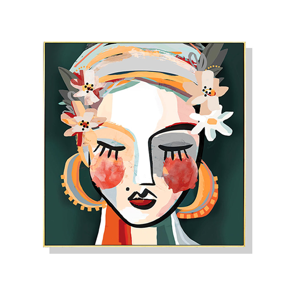 Sophie II Gold Framed Canvas Art - 40cm x 40cm