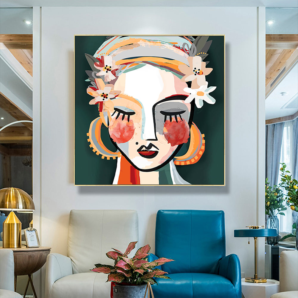 Sophie II Gold Framed Canvas Art - 40cm x 40cm