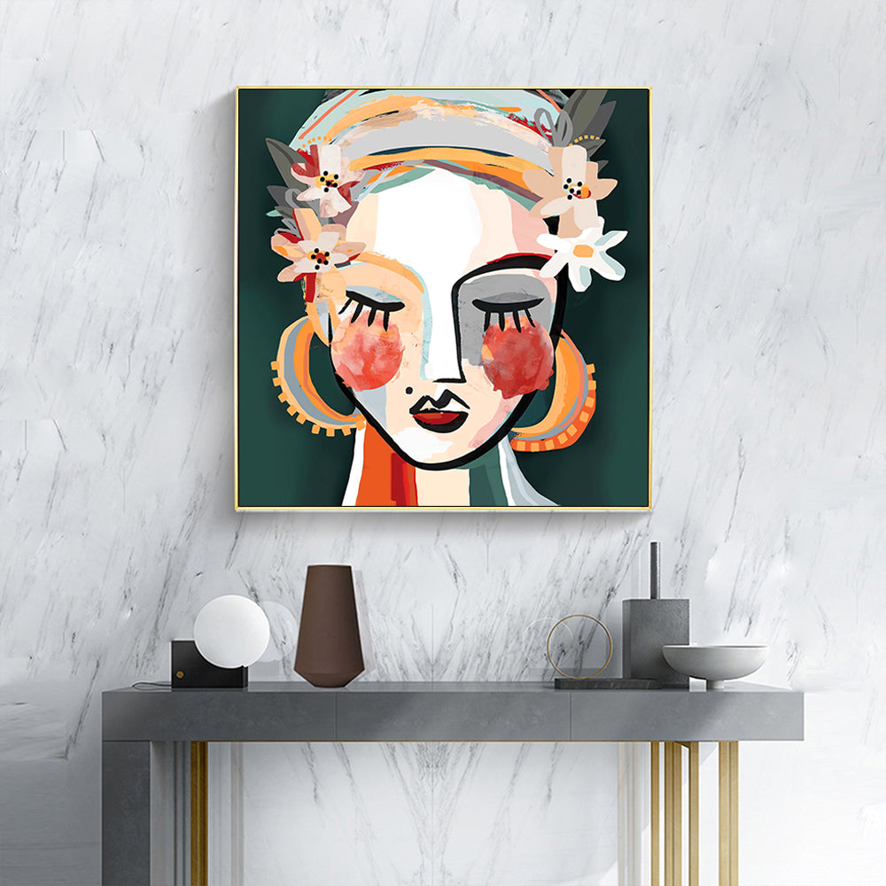 Sophie II Gold Framed Canvas Art - 40cm x 40cm