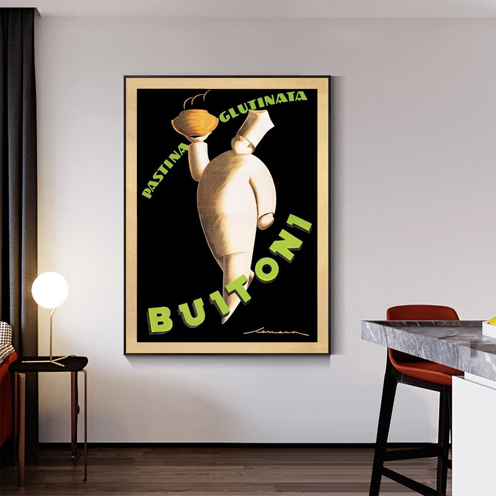 Buitoni Black Frame Canvas Wall Art - 100cm x 150cm Premium Print