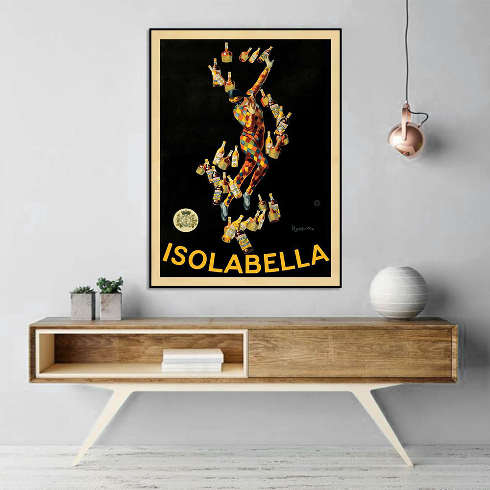 Isolabella Black Frame Canvas Wall Art - 40cm x 60cm Premium Print