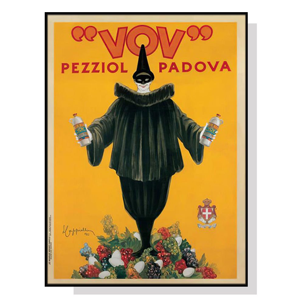 Pezziol Padova Black Framed Canvas Art Print - 40cm x 60cm