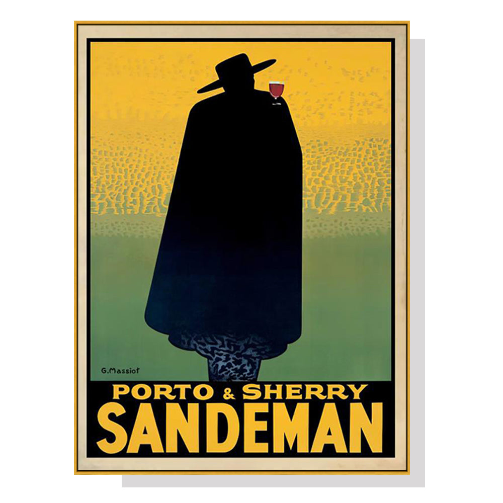 Elegant Sandeman Gold Framed Canvas Art - 40cm x 60cm