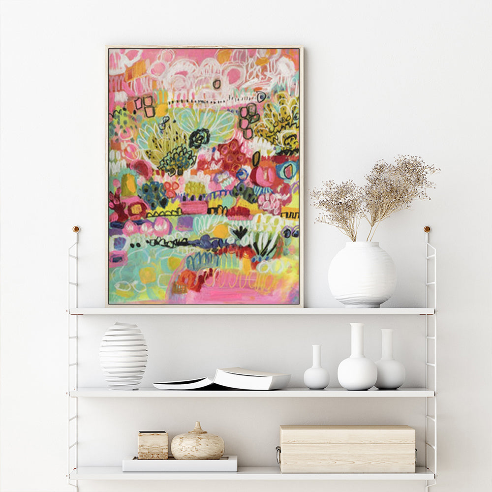 Canvas Art Print - Summer Smile 100cm x 150cm Framed in Wood