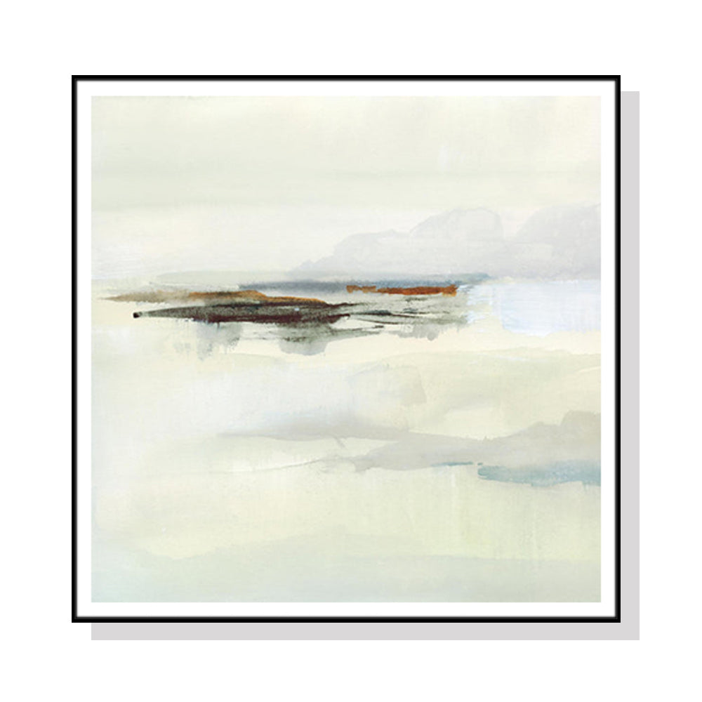 Atmospheric Edge Black Framed Canvas Art - 40x40cm
