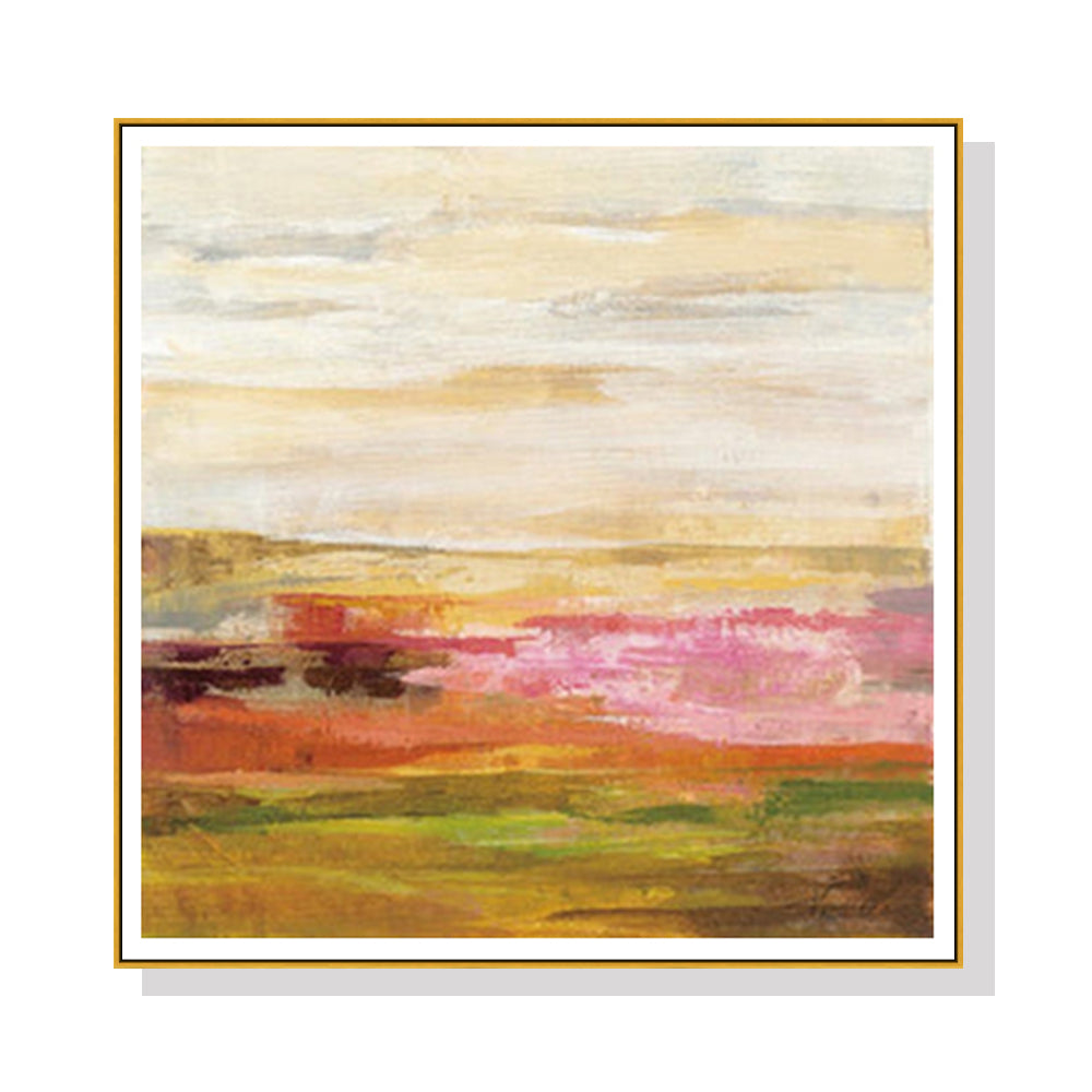 Blooming Field Canvas Art with Gold Frame - 60cm x 60cm
