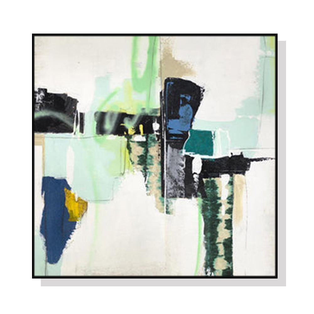 Contemporary Canvas Print with Black Frame - 40cm x 40cm Hard Truth Design