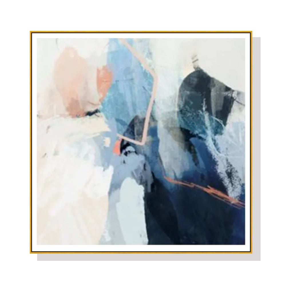 Luz I Gold Framed Canvas Wall Art - 100cm x 100cm