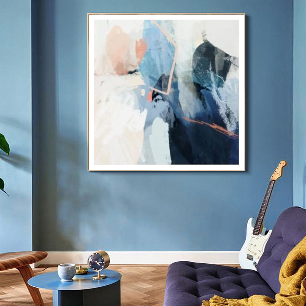 Luz I Gold Framed Canvas Wall Art - 70cm x 70cm Premium Print