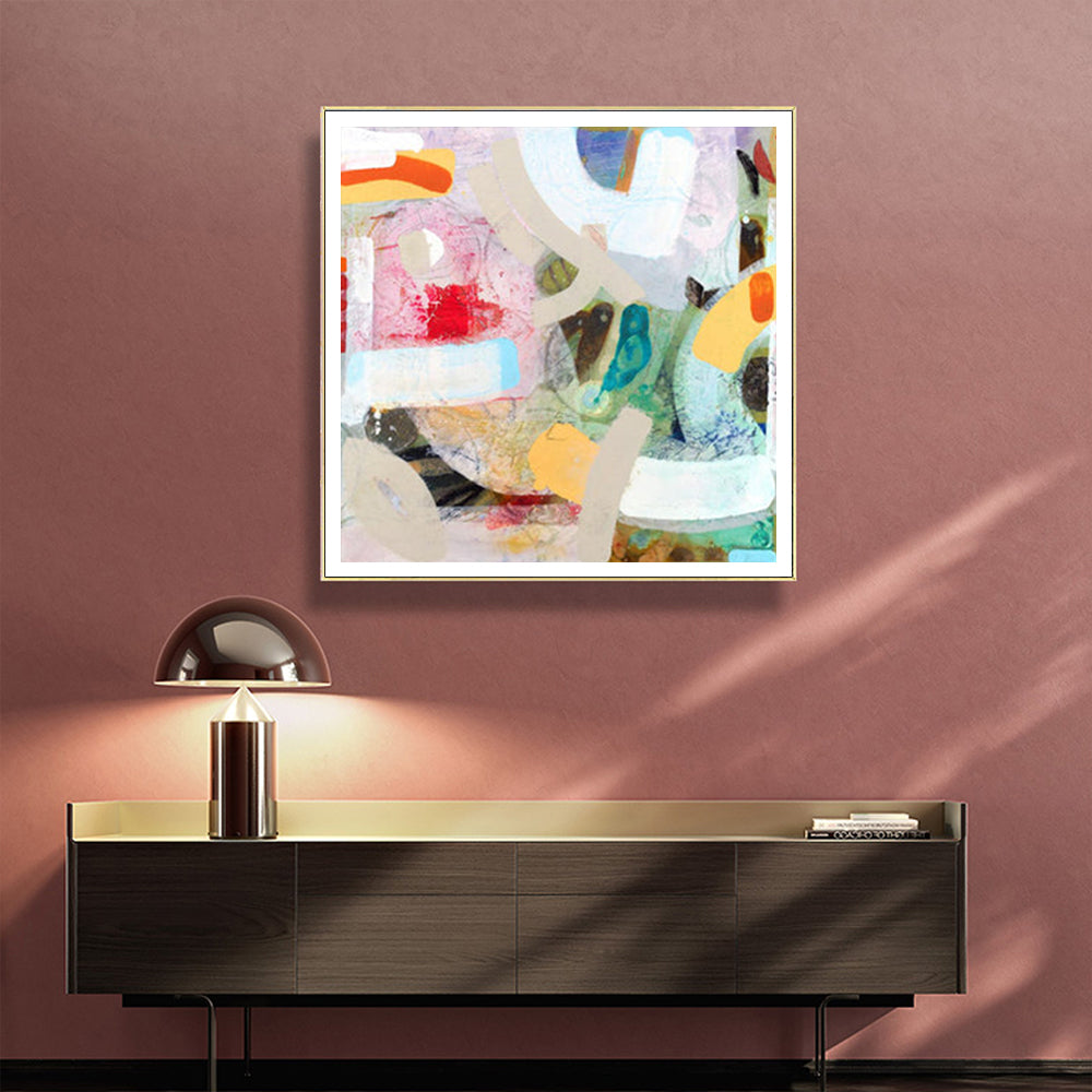 Changed My Mind IV by Aleah Koury - 50cmx50cm Canvas Art with Gold Frame