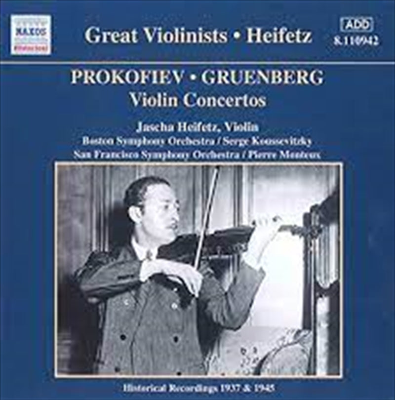 Prokofiev: Gruenberg Violin Ct - Heifetz: Toscanini: Nbcso Cd Album
