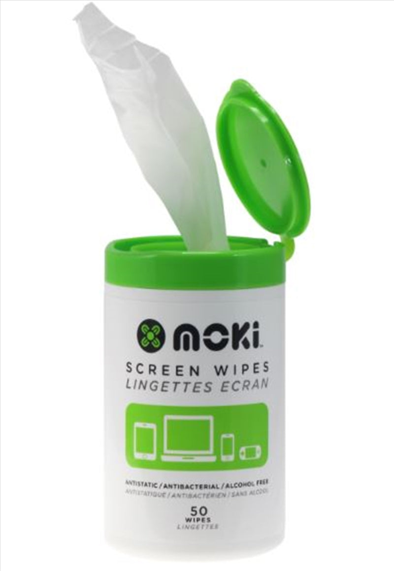 Antistatic Screen Cleaning Wipes - Pack of 50 Pre-Moistened Soft Wipes