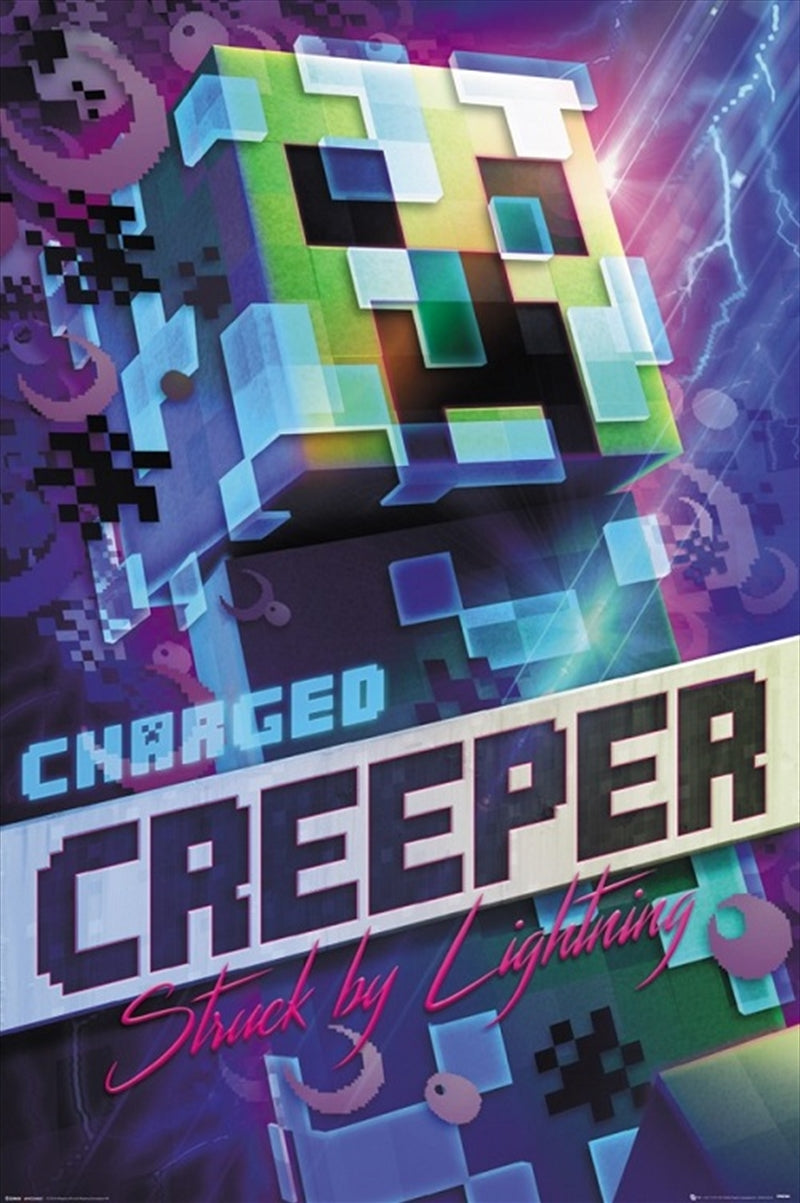 Minecraft Electric Charged Creeper Wall Art - Maxi Poster