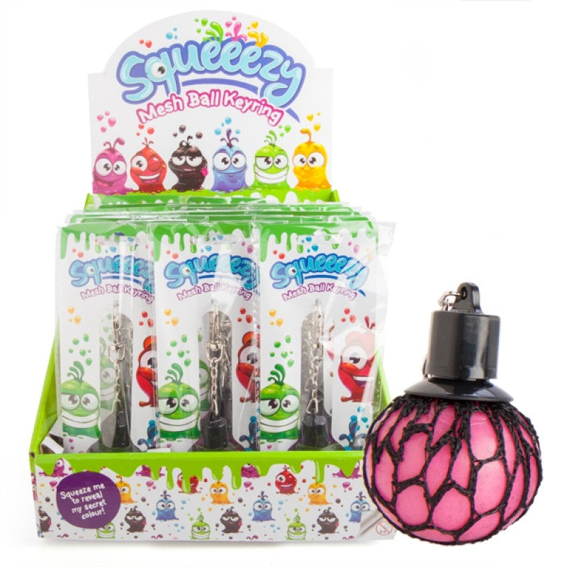 Rainbow Mesh Stress Ball Keychain (Randomly Selected)