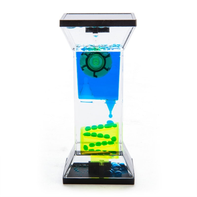 Neon Zigzag Liquid Timer with Spinning Wheel