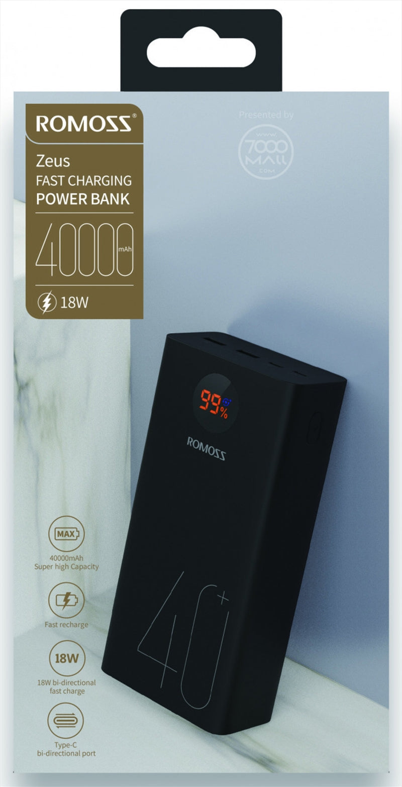 Romoss Zeus PEA40 40,000 mAh Ultra-Fast Charging Power Bank
