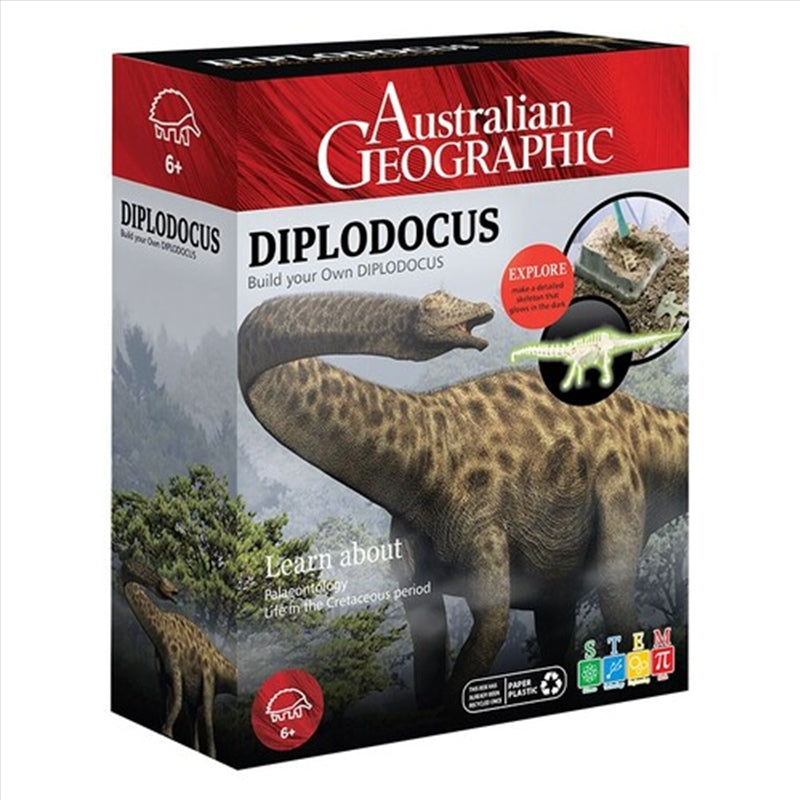 Australian Geographic Diplodocus Building Dinosaur Kit Toy