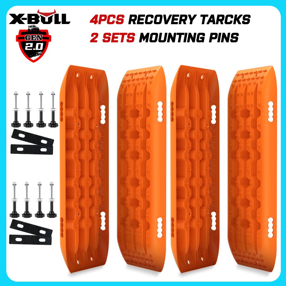 X-BULL 4WD Recovery tracks 10T 2 Pairs/ Sand tracks/ Mud tracks/ Mounting Bolts Pins Gen 2.0