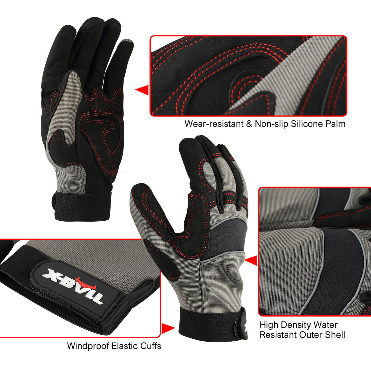 X-BULL 4WD Off-Road Recovery Kit with 14500LBS Electric Winch and Kinetic Recovery Rope for 4X4 Vehicles