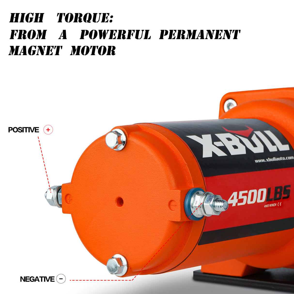 X-BULL 4500lbs 12V Electric Winch with Synthetic Rope and Wireless Remote for ATV/UTV