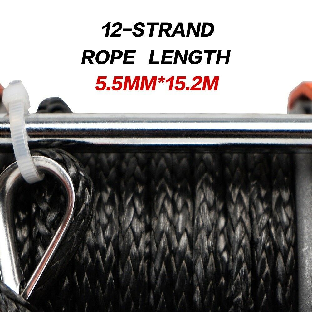 X-BULL 4500lbs 12V Electric Winch with Synthetic Rope and Wireless Remote for ATV/UTV