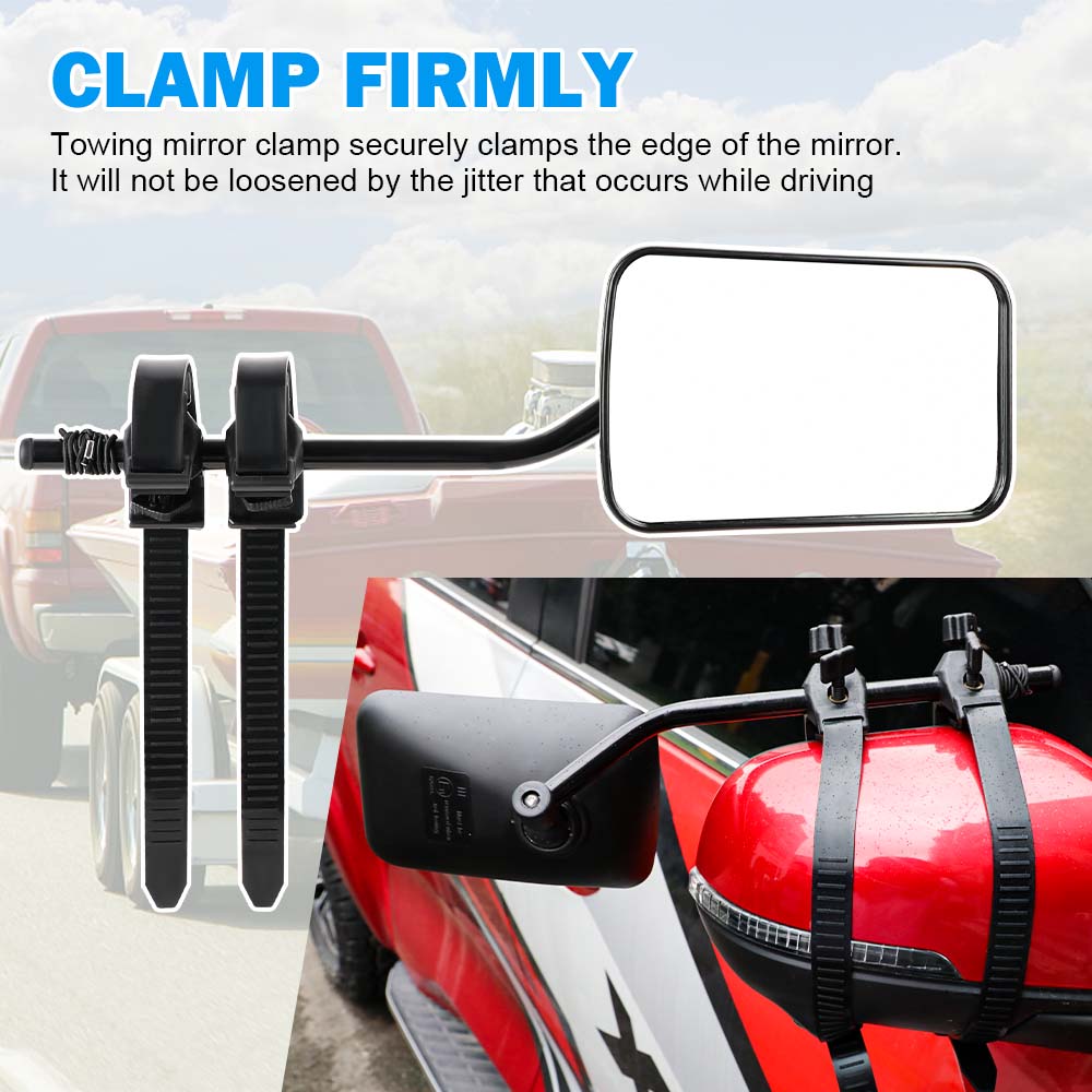 Universal Clip-On Towing Mirrors for 4X4, Trailers & Caravans - 50 Pairs Included