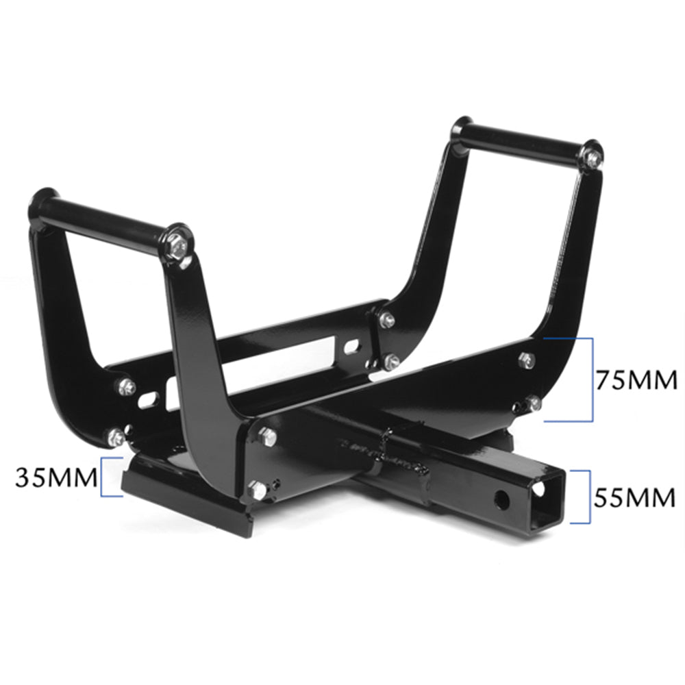 Universal Heavy-Duty Foldable Steel Winch Cradle Mount for 8000-14500LBS Trucks and Trailers