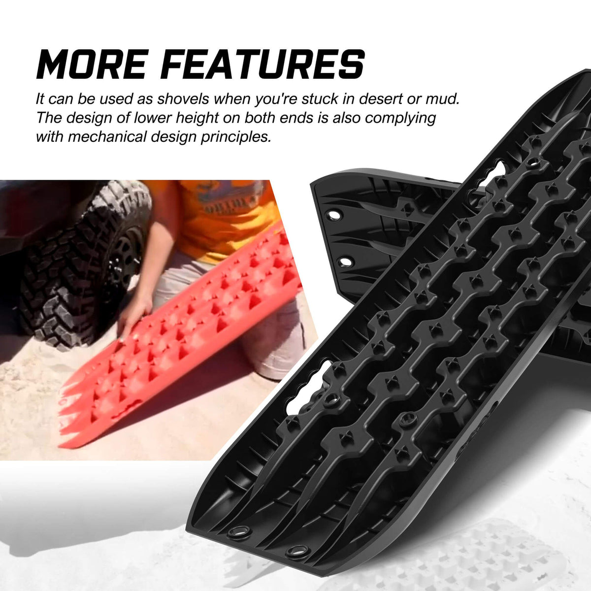X-BULL Recovery tracks Sand tracks KIT Carry bag mounting pin Sand/Snow/Mud 10T 4WD-black Gen3.0