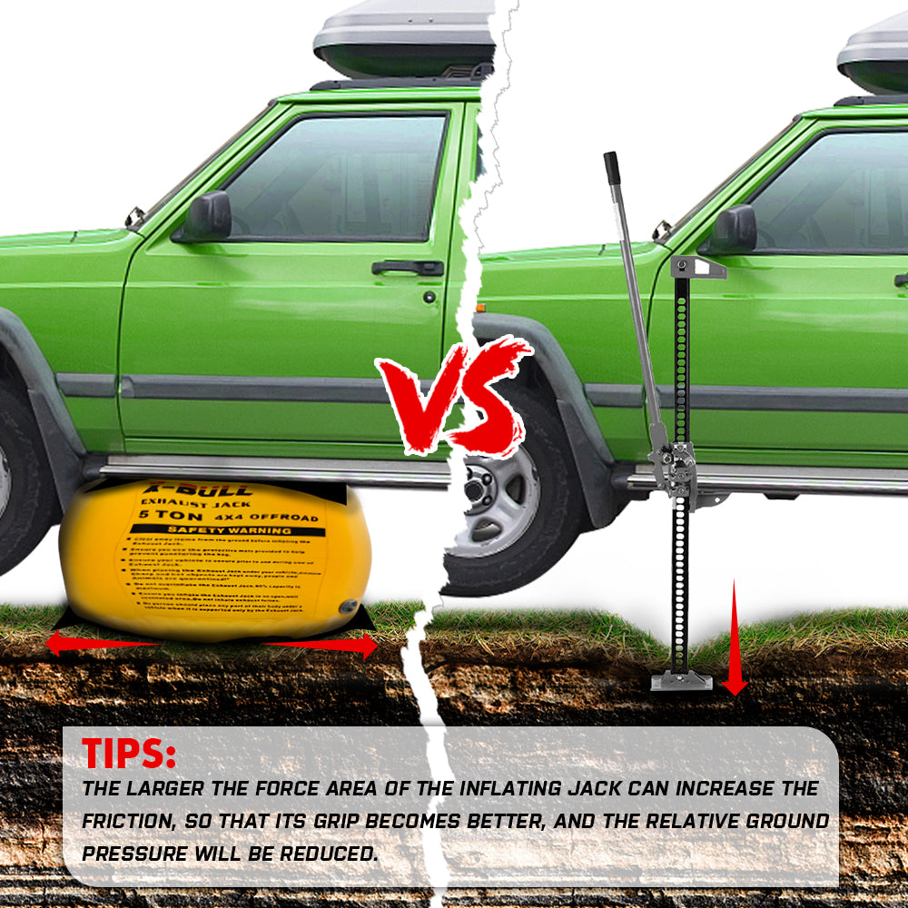 X-BULL Exhaust Jack Air Jack Rescue Kit/ 2PCS Recovery Tracks Boards 4x4 4WD Gen2.0