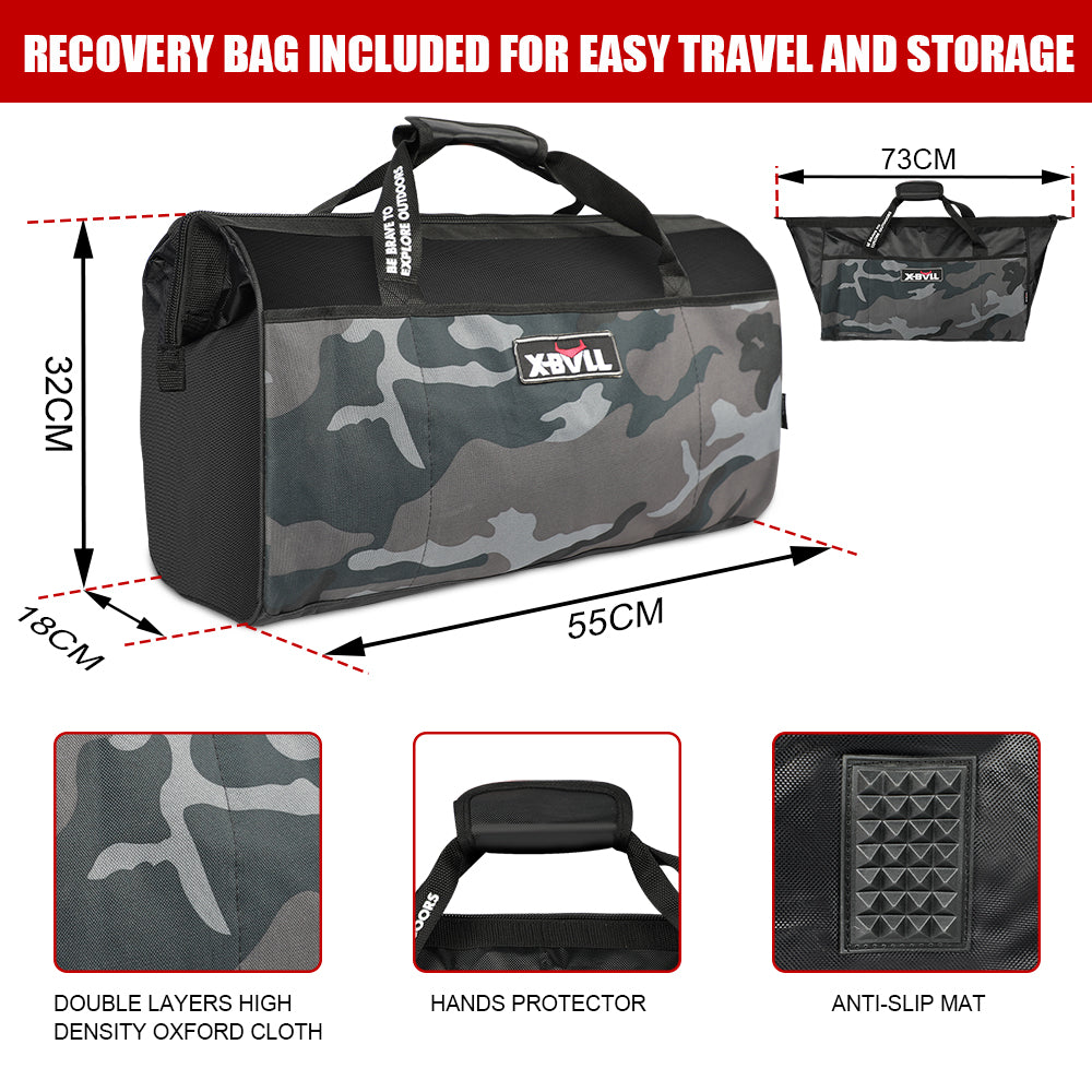 X-BULL Ultimate 4WD Recovery Kit: Kinetic Recovery Rope, Snatch Strap, Recovery Tracks & Accessories