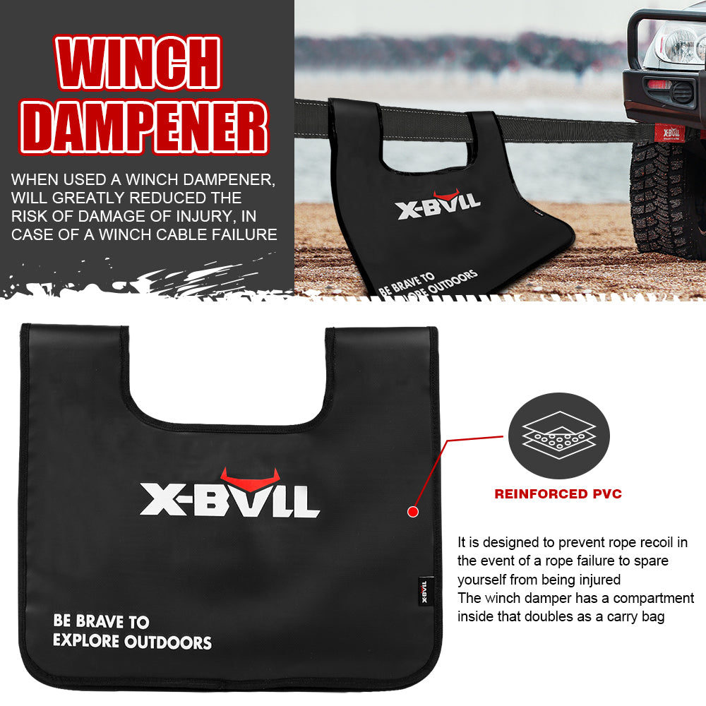 X-BULL Ultimate Off-Road Recovery Kit: Kinetic Recovery Rope, Snatch Strap & 2 Recovery Tracks for 4WD Adventures