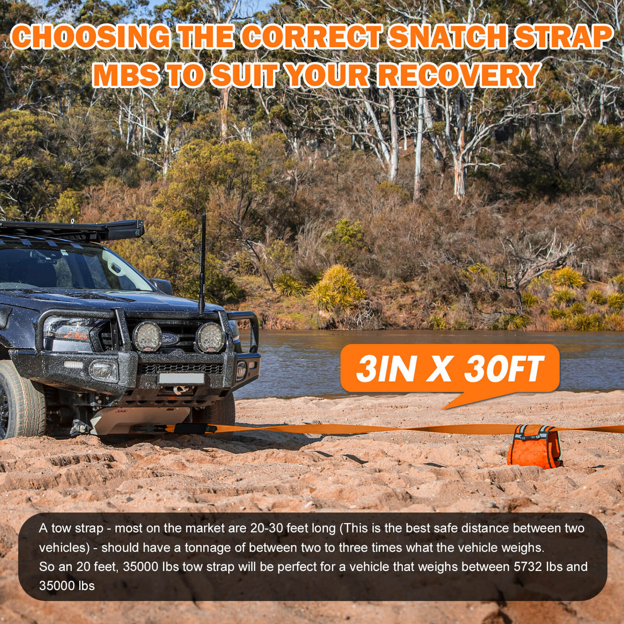 X-BULL Complete Off-Road Recovery Gear Kit with Snatch Strap, Hitch Receiver, and Shackles