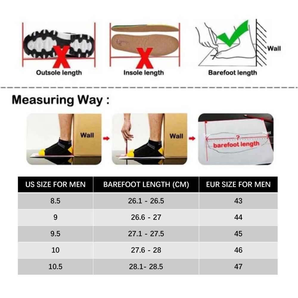 Men's Sneakers Outdoor Road Shoes Breathable Lightweight Non-slip (Grey Size US10=US44)