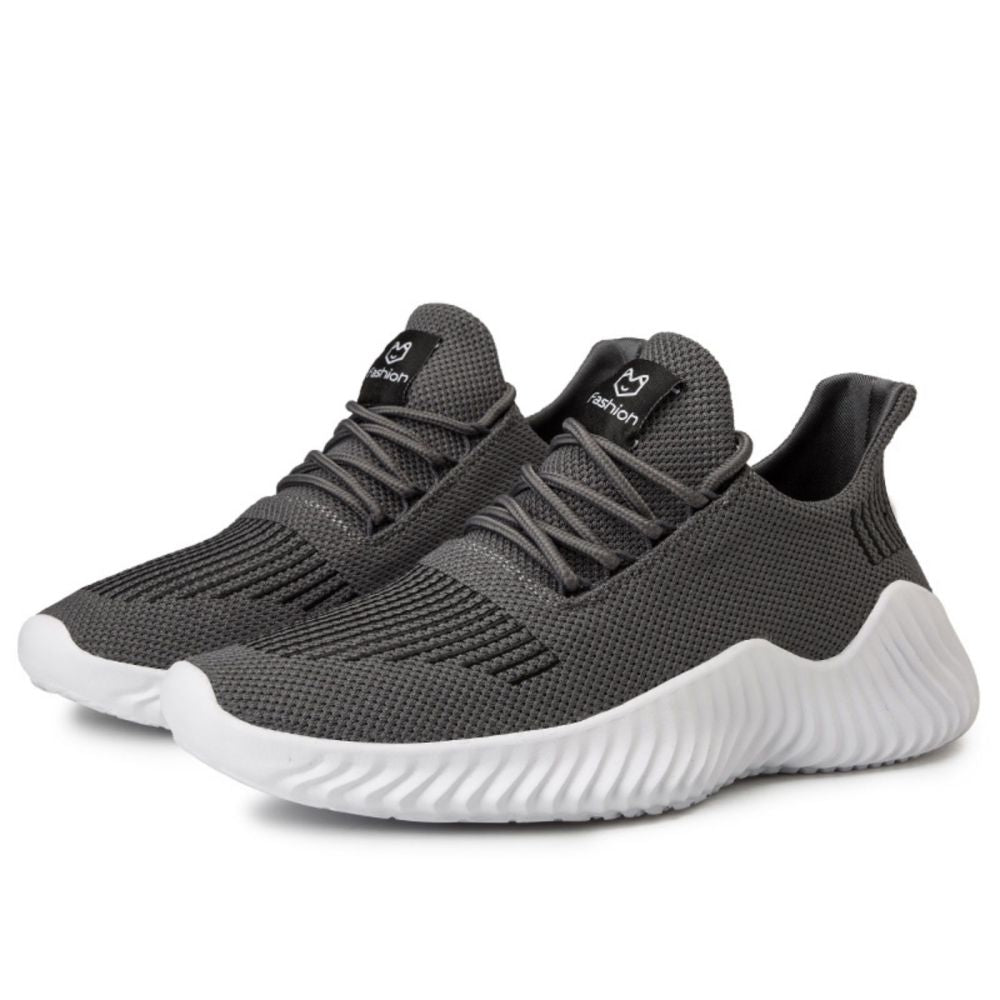 Men's Sneakers Outdoor Road Shoes Breathable Lightweight Non-slip (Grey Size US10=US44)