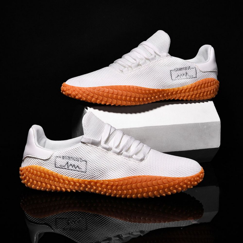 Men's Sneakers Barefoot Lightweight Shoes(White Size US10.5=US45)