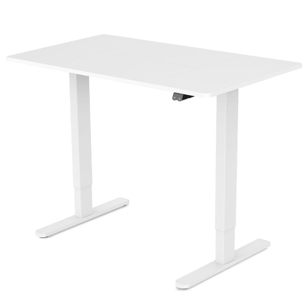 Fortia Sit To Stand Up Standing Desk 120x60cm 72-118cm Electric Height Adjustable 70kg Rated White/White Frame