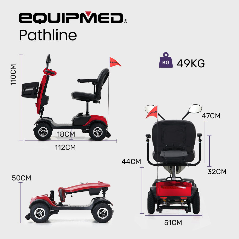 EQUIPMED Mobility Scooter For Elderly Motorized Electric Older Adults 4 Riding