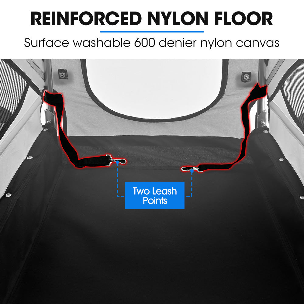 TAG-ALONG Pet & Cargo Bike Trailer, Bicycle Pet & Cargo Trailer, Cargo Carrier, Grey