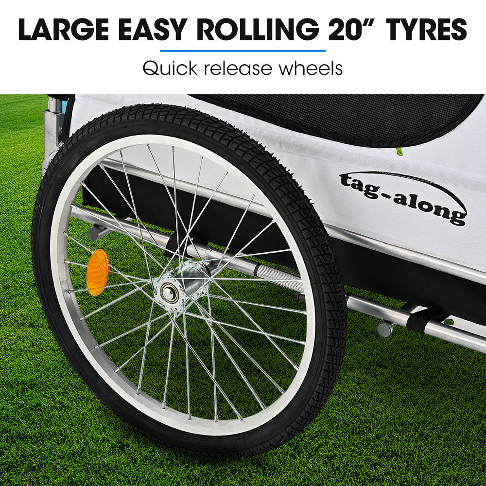 TAG-ALONG Pet & Cargo Bike Trailer, Bicycle Pet & Cargo Trailer, Cargo Carrier, Grey