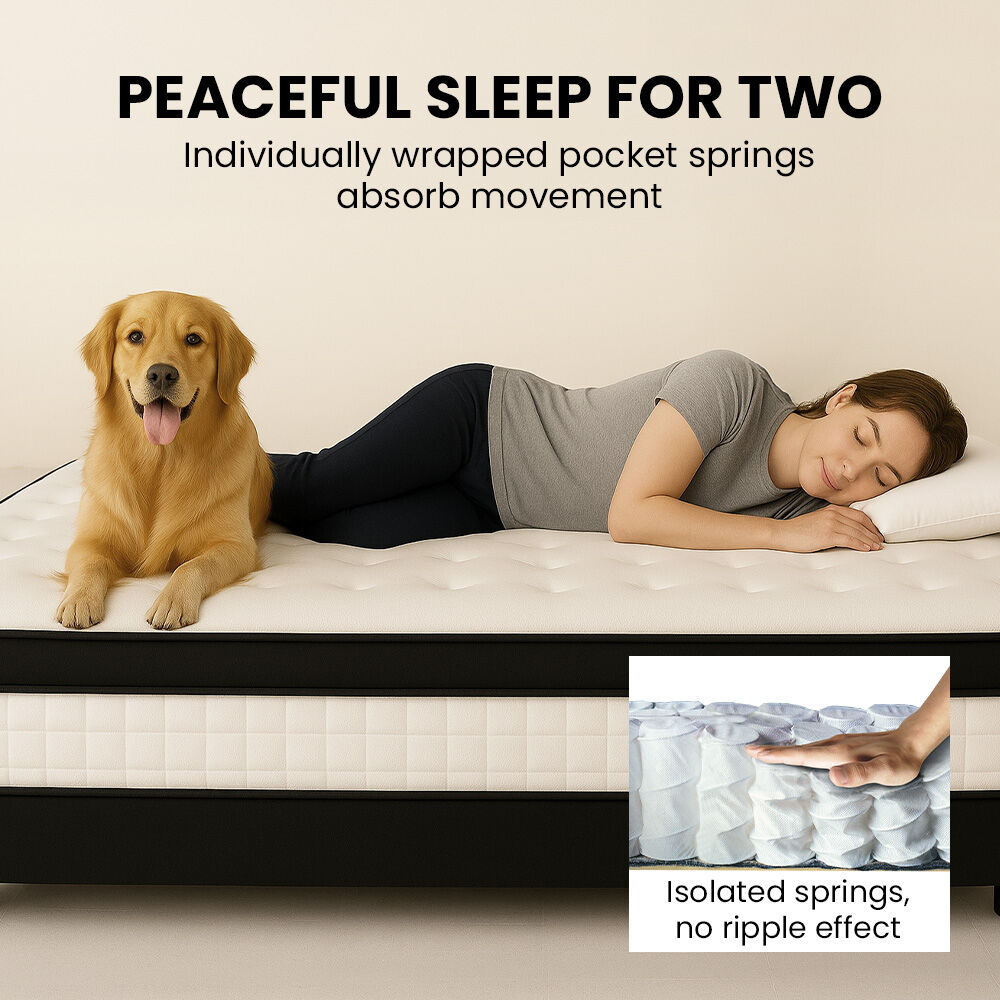 KINGSTON SLUMBER RelaxMax 31cm King Single Mattress, Medium, Euro Top, 5-Zone, Pocket Spring, Knitted Fabric