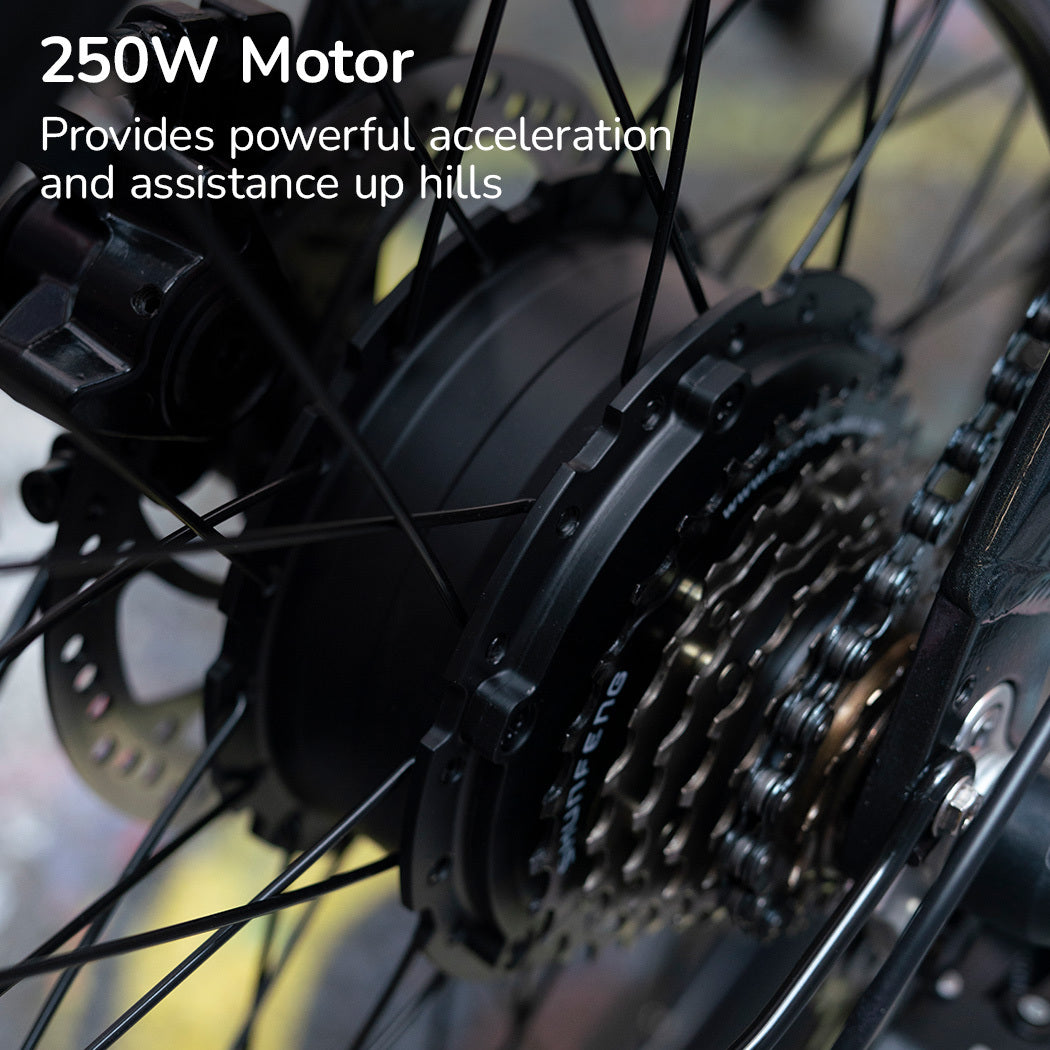 VALK Shuttle 5 Electric Folding Bike, Gen II, 20 Tyres, Shimano 7-Speed, Dark Grey