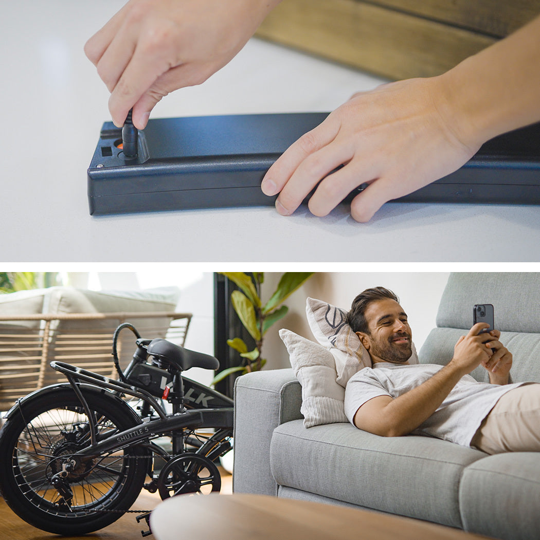 VALK Shuttle 5 Electric Folding Bike, Gen II, 20 Tyres, Shimano 7-Speed, Dark Grey