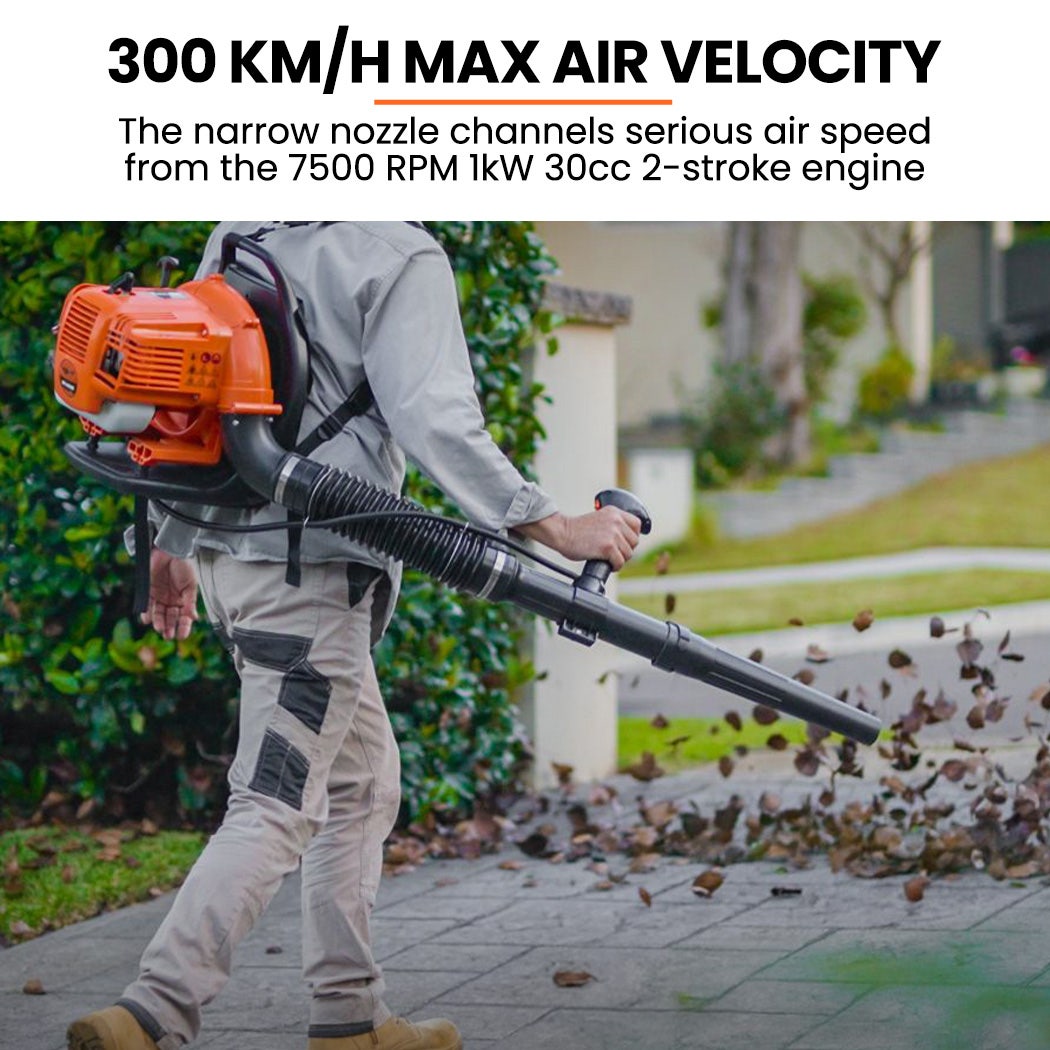 MTM 30CC Backpack Petrol Leaf Blower 2 Stroke Commercial Garden Yard Outdoor