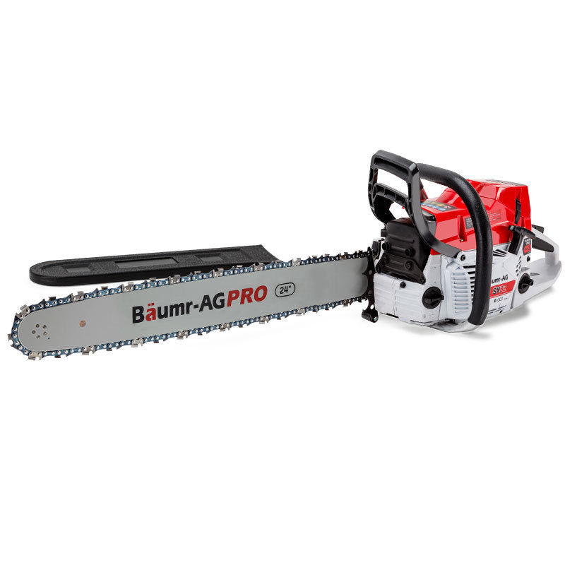 BAUMR-AG Commercial Petrol Chainsaw E-Start 24 Bar Chain Saw Top Handle Tree Pruning