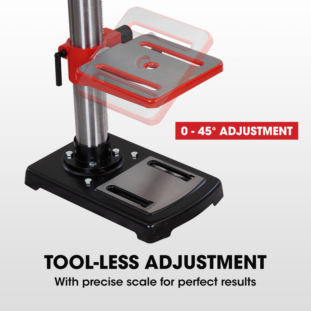 Baumr-AG DP15 600W 10' Pedestal Bench Drill Press, 12 Speeds, 16mm Chuck (DP15 II)