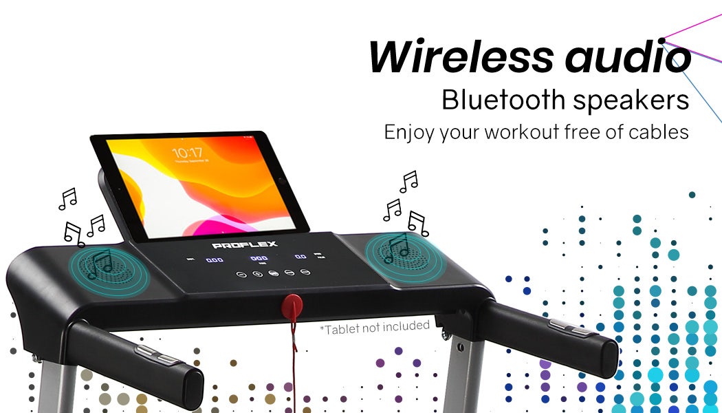 PROFLEX Treadmill Bluetooth Running Machine Foldable Compact Small Home Electric