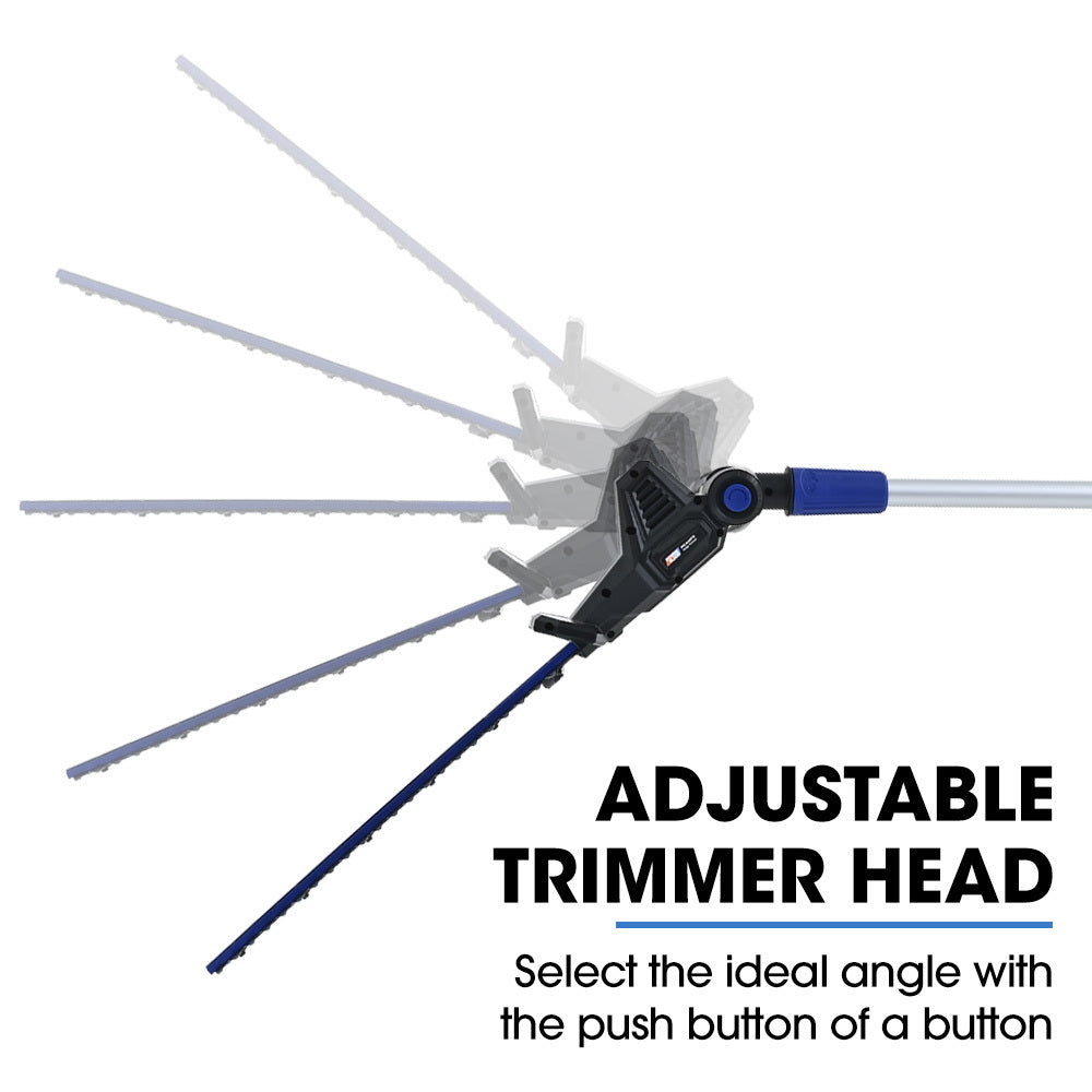 POWERBLADE 20V Cordless Pole Saw & Hedge Trimmer Combo, 8 Chainsaw Pruner & 20 Hedger, Telescopic Handle, Battery and Fast Charger Kit