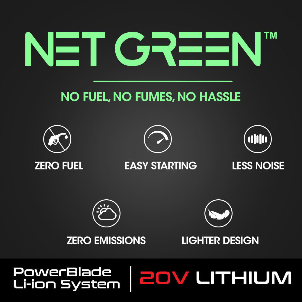 POWERBLADE 20V Cordless Pole Saw & Hedge Trimmer Combo, 8 Chainsaw Pruner & 20 Hedger, Telescopic Handle, Battery and Fast Charger Kit